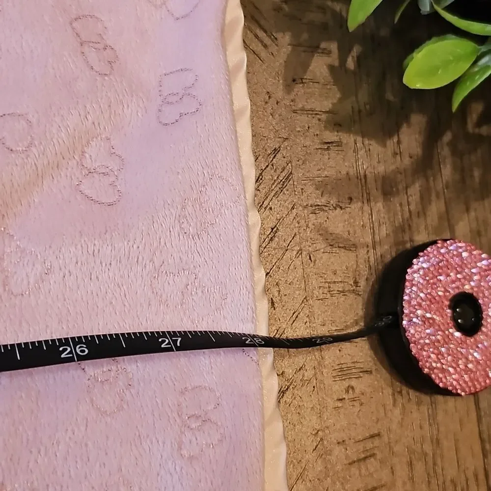 Pink Baby Blanket with Heart Pattern